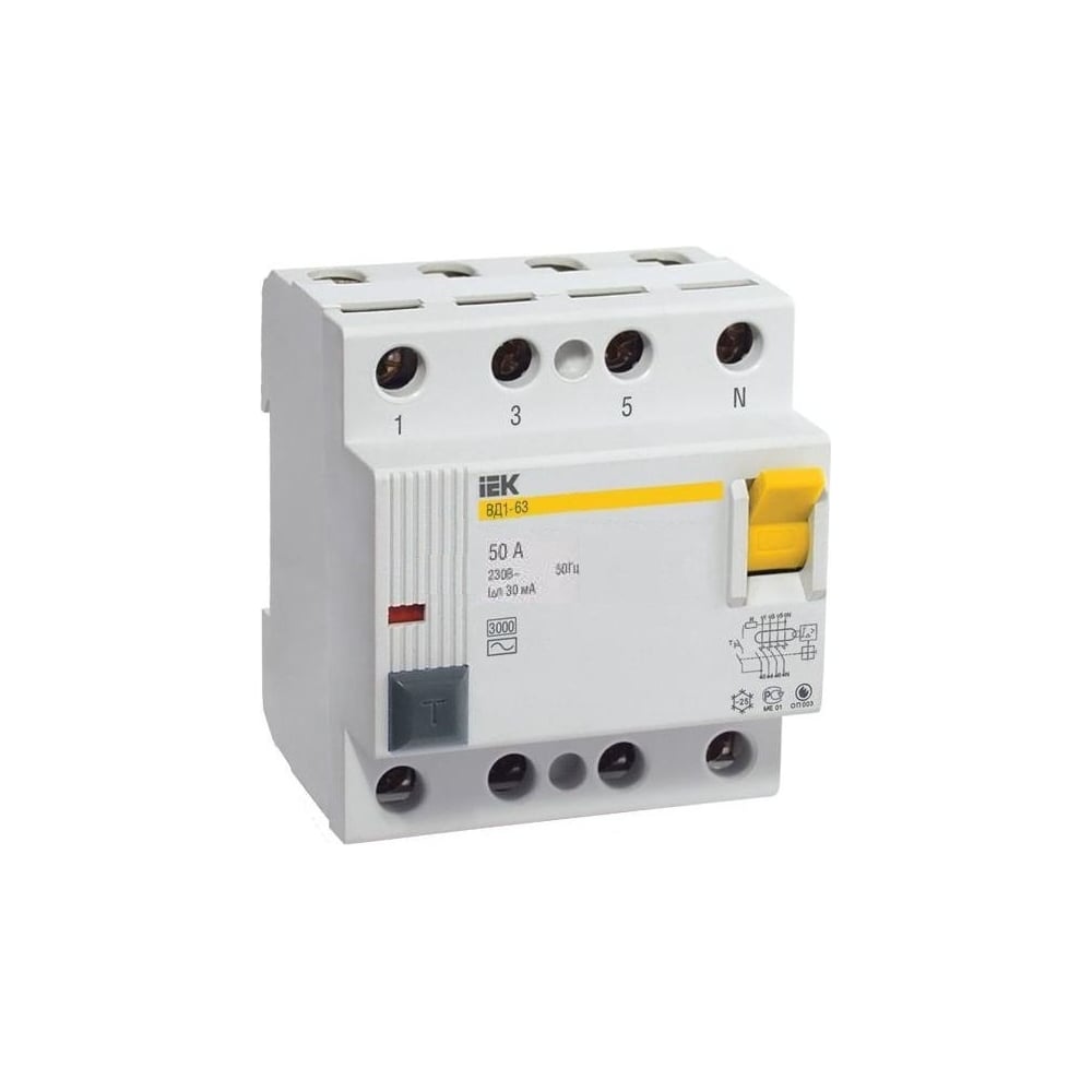 УЗО IEK MDV10-4-063-100 ВД1-63 - выгодная цена, отзывы, характеристики ...