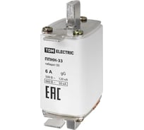 Плавкая вставка предохранителя ППНН-33 TDM ELECTRIC габарит 00 6А SQ0713-0072
