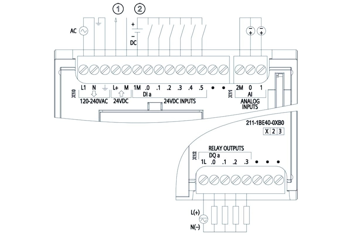 6es7215 1ag40 0xb0 схема подключения