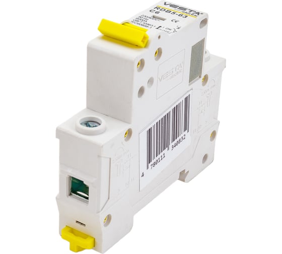 Автоматический выключатель Vesta Electric avt. vesta 1p-6a rdb5 6ka HLAV000106