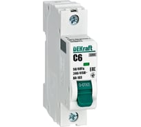 Автоматический выключатель DEKraft (АВ) ВА-103, 1 Р, хар-ка C, 6 А, 6 кА 12269DEK