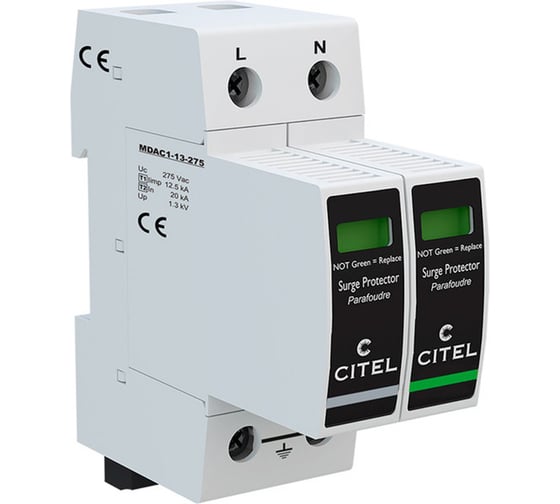Устройство защиты от импульсных перенапряжений Citel УЗИП тип 1+2 DAC1-13S-11-275 821710242 1