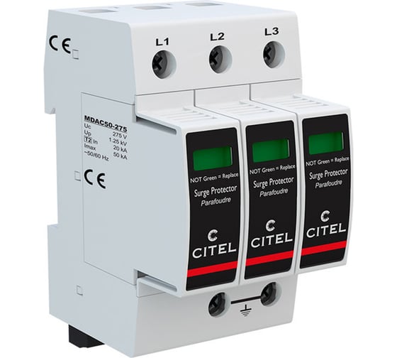 Устройство защиты от импульсных перенапряжений Citel УЗИП тип 2 DAC50S-30-275 821110223 1