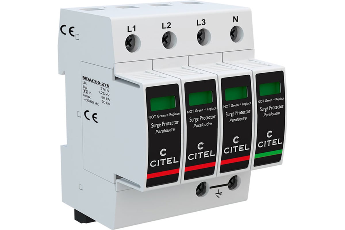 Устройство защиты от импульсных перенапряжений Citel УЗИП тип 2 DAC50S ...