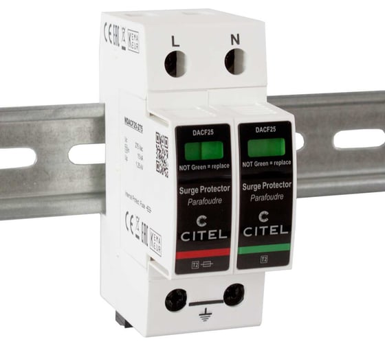 Устройство защиты от импульсных перенапряжений Citel УЗИП тип 2+F DACF25S-11-275 821410242