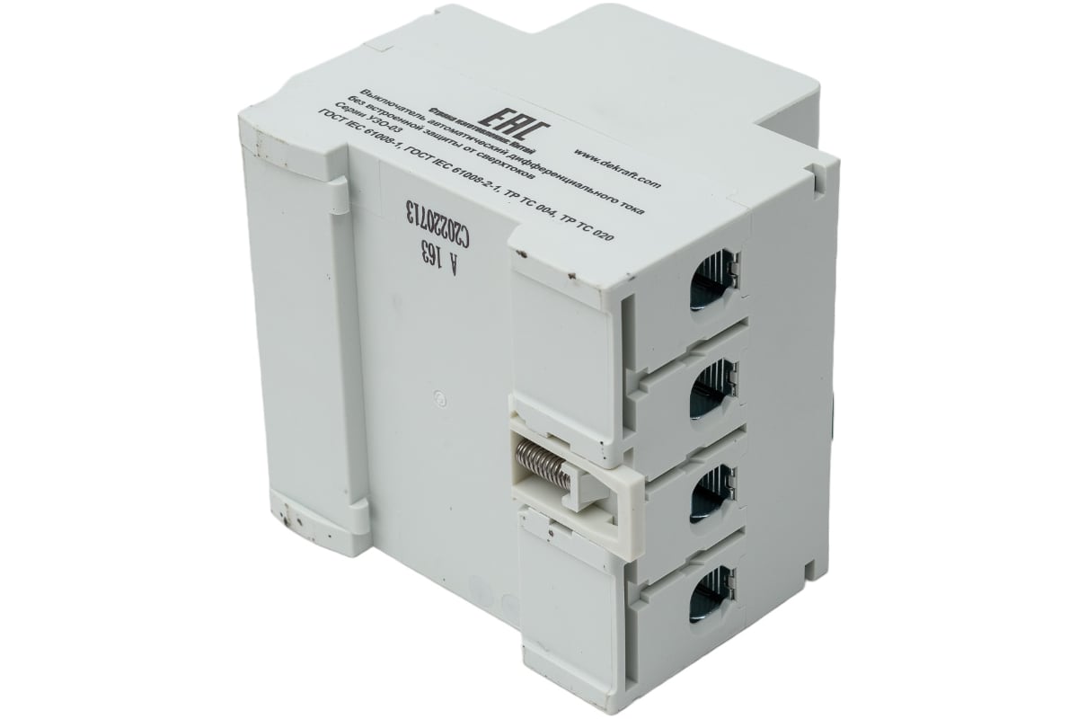 Устройство защитного отключения DEKraft узо-03 вдт, 4p, 63а, 30ма, тип ...