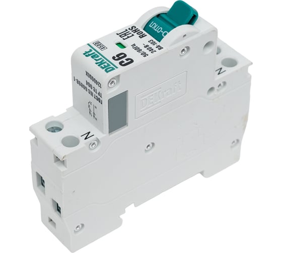Автоматический выключатель DEKraft 1+n 6а х-ка c ва-103 4,5ка 12400DEK