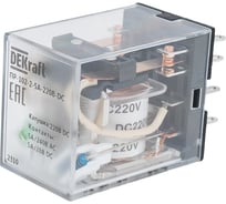 Промежуточное реле DEKraft 2-контактное, с led инд. 5а 220в dc пр-102 23848DEK