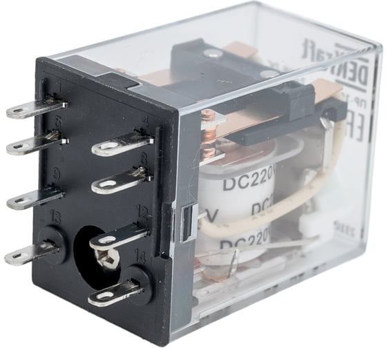 Промежуточное реле DEKraft 2-контактное, с led инд. 5а 220в dc пр-102 23848DEK