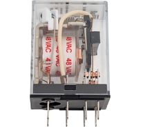 Промежуточное реле DEKraft 2-контактное, с led инд. 5а 48в ac пр-102 23858DEK