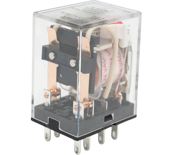 Промежуточное реле DEKraft 2-контактное, с led инд. 5а 24в ac пр-102 23854DEK