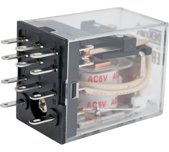 Промежуточное реле DEKraft 3-контактное, с led инд. 5а 6в ac пр-102 23876DEK