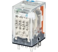 Промежуточное реле РЕЛЕОН 4 CO контакта 6а;= 220в Dc; блокируемая кнопка тест + leD + д, RP434922009