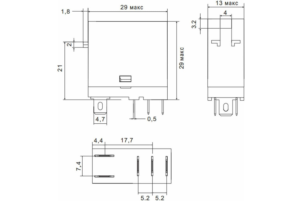Реле Shenler 1c 12v dc + светодиод + диод RFT1CO012LD - выгодная цена ...