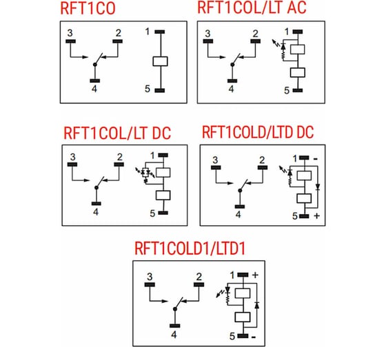 Реле Shenler 1c 12v dc + светодиод + диод RFT1CO012LD
