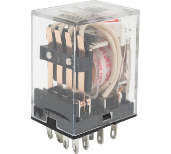 Промежуточное реле DEKraft 4 контакта, с led индикацией, 5а, 230в ac, пр-102 23900DEK