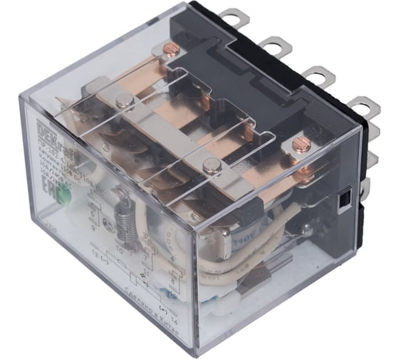 Промежуточное реле DEKraft 4 контакта, с led индикацией, 10а, 110в dc, пр-102 23940DEK 1