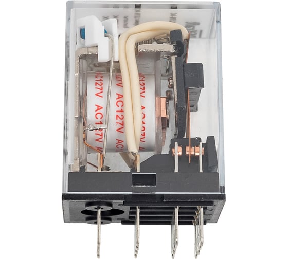 Промежуточное реле DEKraft 4 контакта, с led индикацией, 5а, 127в ac, пр-102 23899DEK