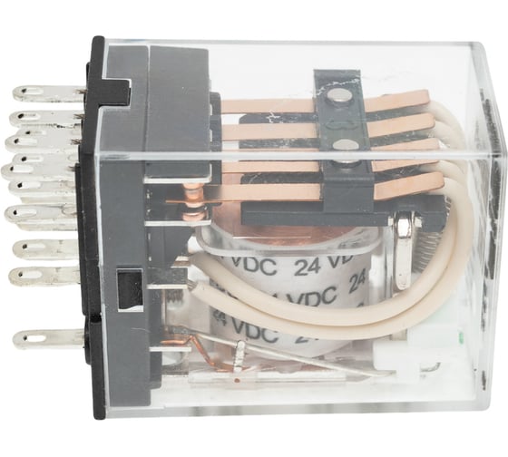 Промежуточное реле DEKraft 4 контакта, с led индикацией, 5а, 24в dc, пр-102 23887DEK