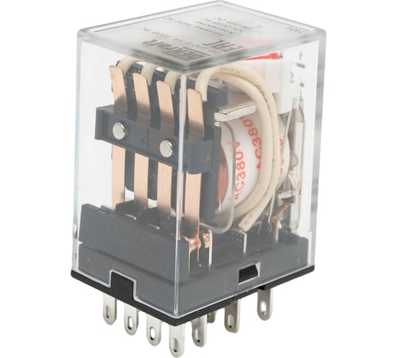 Промежуточное реле DEKraft 4 контакта, с led индикацией, 5а, 380в ac, пр-102 23901DEK