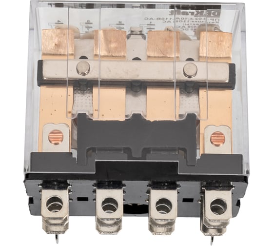 Промежуточное реле DEKraft пр-102 4 контакта, с led индикацией, 10а, 110в ac 23948DEK