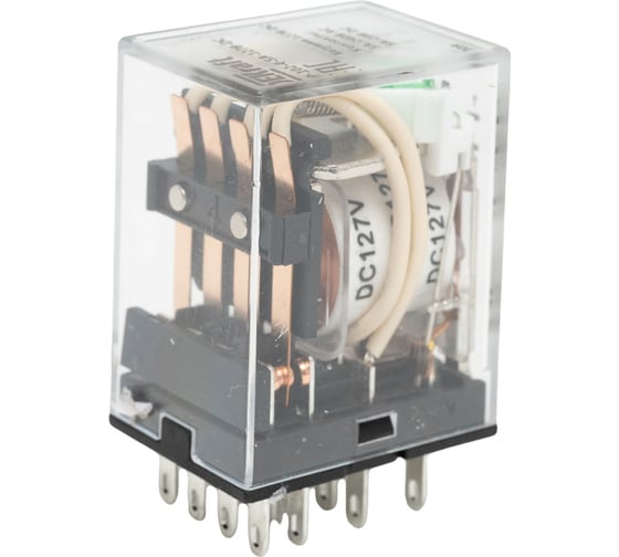 Промежуточное реле DEKraft 4 контакта, с led индикацией, 5а, 127в dc, пр-102 23891DEK