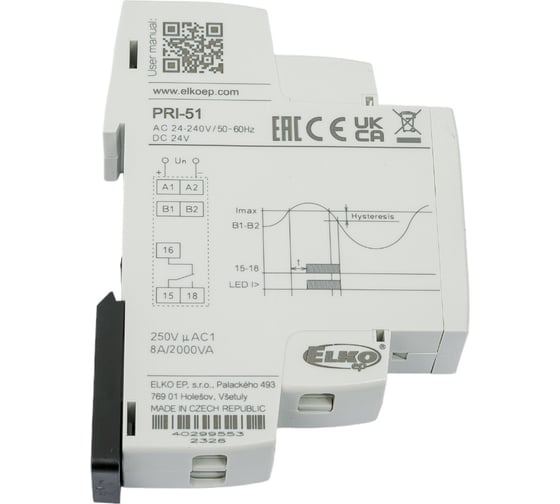 Реле контроля тока ELKO PRI-51/16A AC24-240V/DC24V EP 00000000250