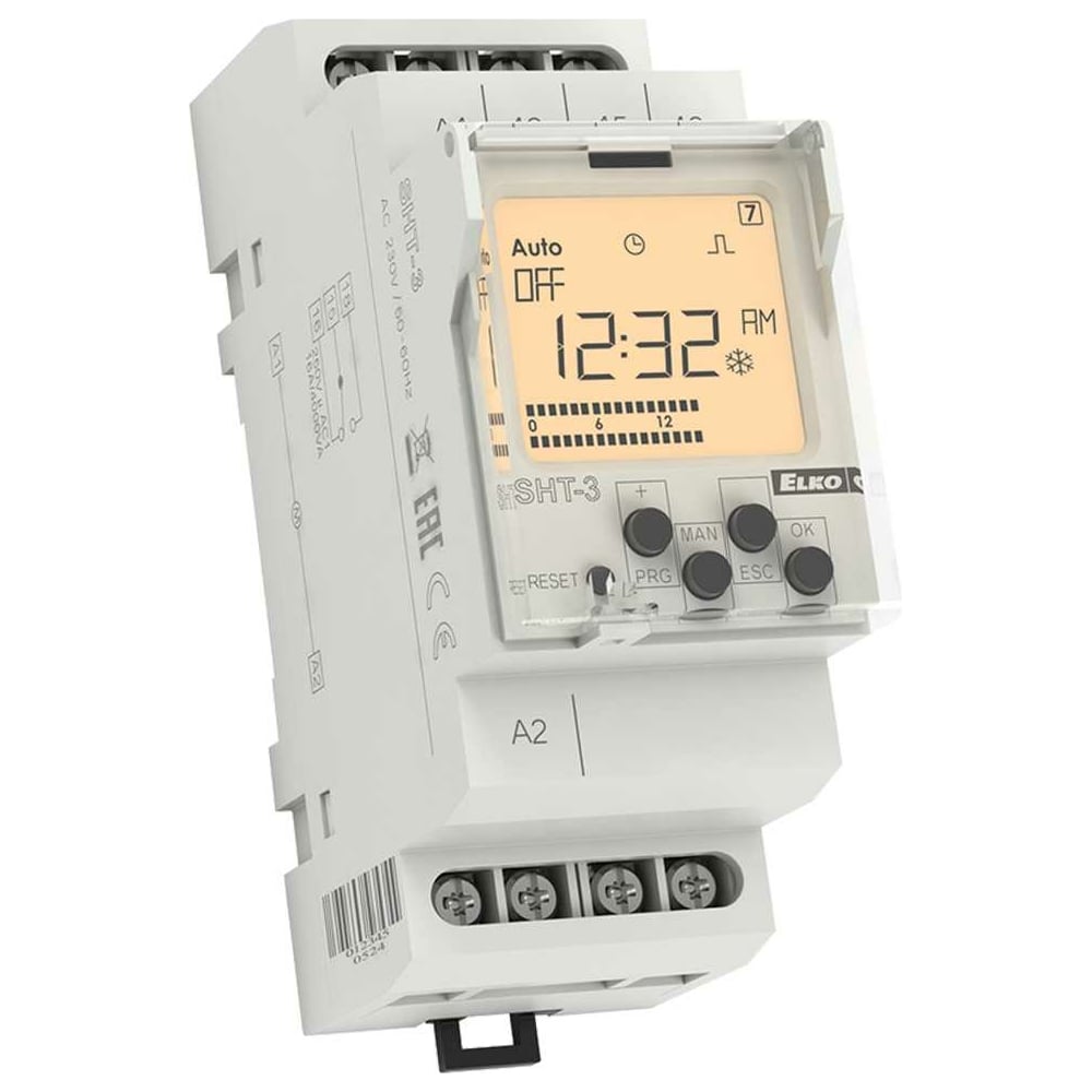 Цифровой коммутирующий таймер ELKO EP SHT-3/230V одноканальное ...