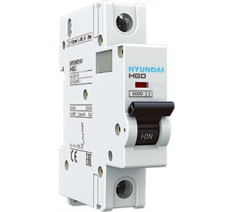 Автоматический выключатель Hyundai HGD100S 1PMCS0000C 00100 1п, 100А, 10kA, хар-ка C 13.04.001112