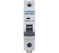 Автоматический выключатель Hyundai HGD63-M 1PMCS0000C 00016 1п, 16А, 6kA, хар-ка C 13.04.000694