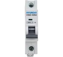 Автоматический выключатель Hyundai HGD63-M 1PMCS0000C 00006 1п, 6А, 6kA, хар-ка C 13.04.000862
