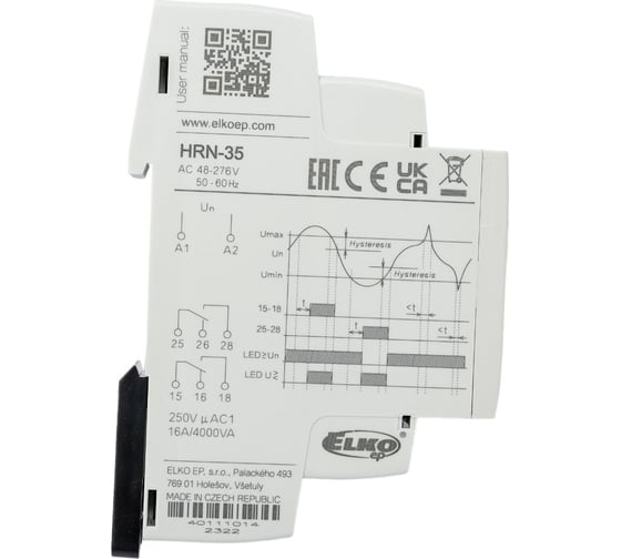 Реле контроля напряжения HRN-35 AC 48-276 V ELKO EP 00000000633