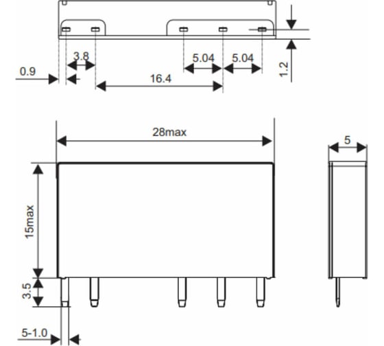 Реле Shenler 1c 5v dc RNC1CO005