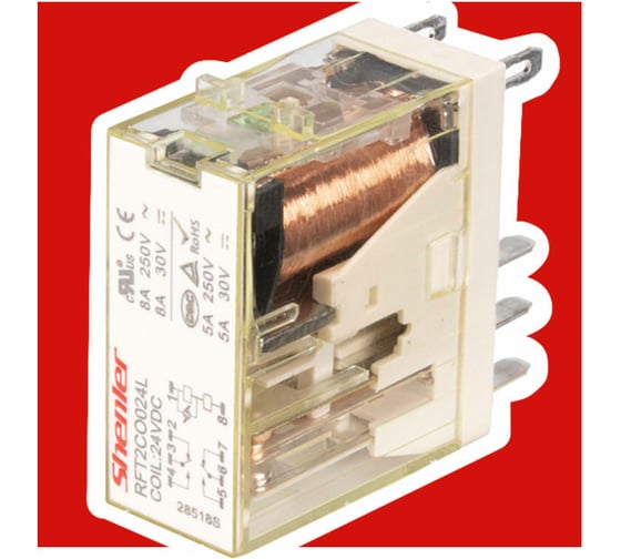 Реле Shenler 2c 110v dc + светодиод RFT2CO110L