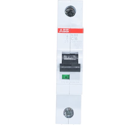 Автоматический модульный выключатель ABB 1п C S201 6кА 16А 2CDS251001R0164