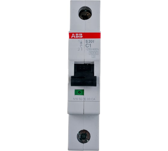 Автоматический модульный выключатель ABB 1п C S201 6кА 1А 2CDS251001R0014