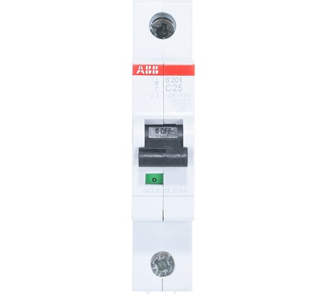 Автоматический модульный выключатель ABB 1п C S201 6кА 25А 2CDS251001R0254