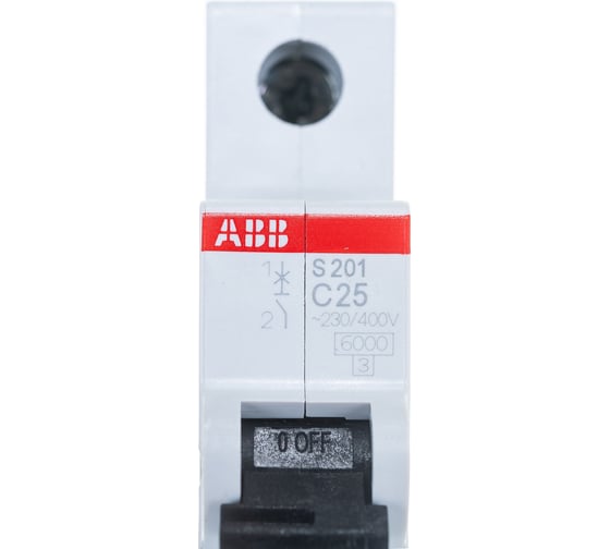 Автоматический модульный выключатель ABB 1п C S201 6кА 25А 2CDS251001R0254