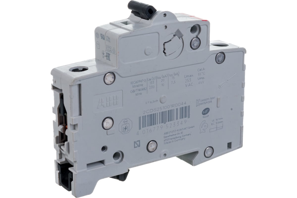 Автоматический модульный выключатель ABB 1п C S201 6кА 4А ...