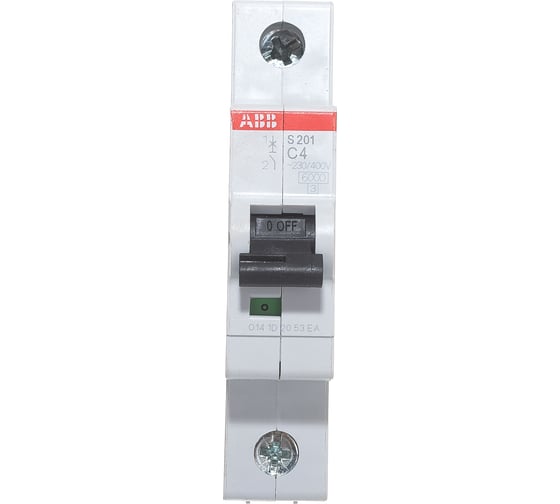 Автоматический модульный выключатель ABB 1п C S201 6кА 4А 2CDS251001R0044