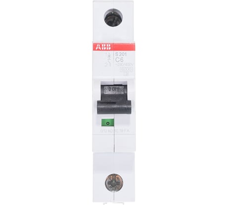 Автоматический модульный выключатель ABB 1п C S201 6кА 6А 2CDS251001R0064