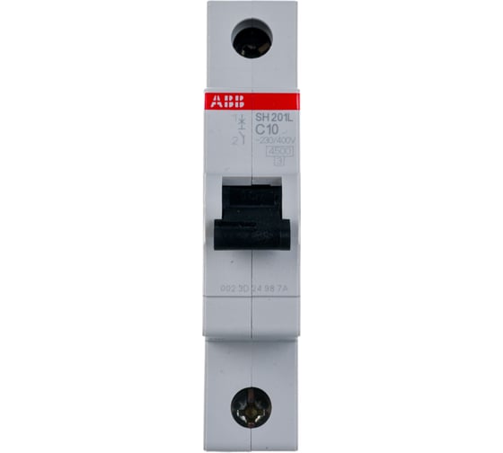 Автомат модульный ABB 1п C SH201L 4.5кА 10А 2CDS241001R0104