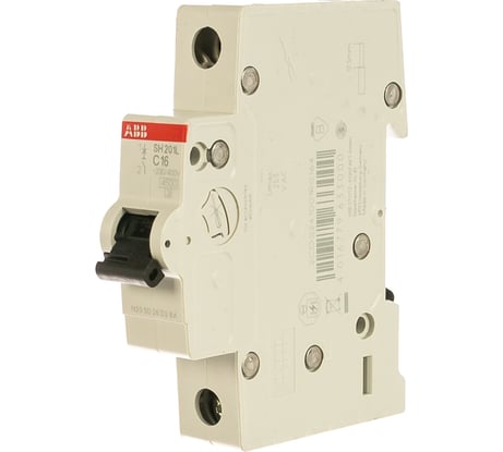 Автомат модульный ABB 1п C SH201L 4.5кА 16А 2CDS241001R0164