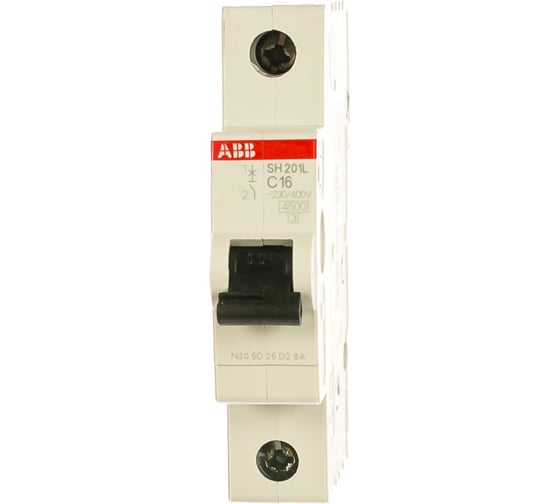 Автомат модульный ABB 1п C SH201L 4.5кА 16А 2CDS241001R0164