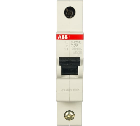 Модульный автомат ABB 1п C SH201L 4.5кА 25А 2CDS241001R0254