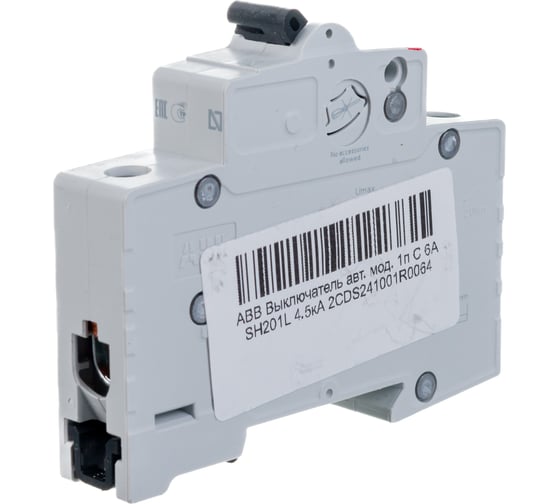 Автоматический модульный выключатель ABB 1п C SH201L 4.5кА 6А 2CDS241001R0064