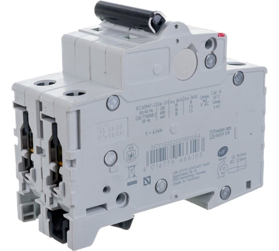 Автоматический модульный выключатель ABB 2п C S202 6кА 25А 2CDS252001R0254