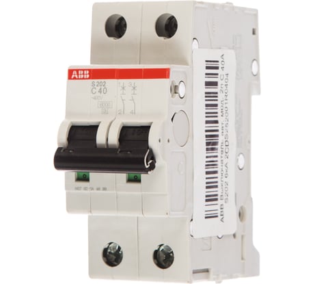 Автоматический модульный выключатель ABB 2п C S202 6кА 40А 2CDS252001R0404