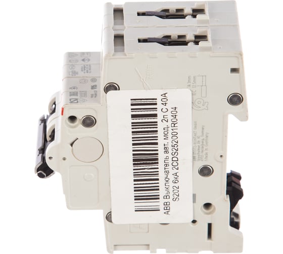 Автоматический модульный выключатель ABB 2п C S202 6кА 40А .