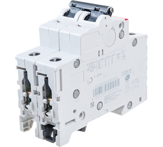 Автоматический модульный выключатель ABB 2п C S202 6кА 50А 2CDS252001R0504